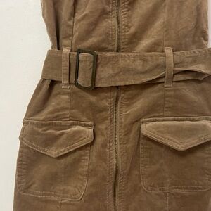 Corduroy zip up dress